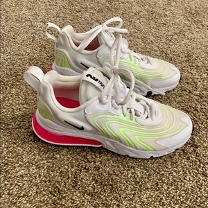 Women’s Nike Airmax 270s, pink/green/white, size 8.5
